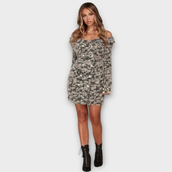 L’Atiste Knit Blazer Dress with Faux Pearls - Picture 1 of 16